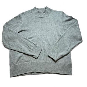 Old Navy Women’s Grey Pullover Sweater | Large 100% Cotton Minimalist Capsule